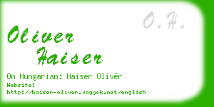 oliver haiser business card